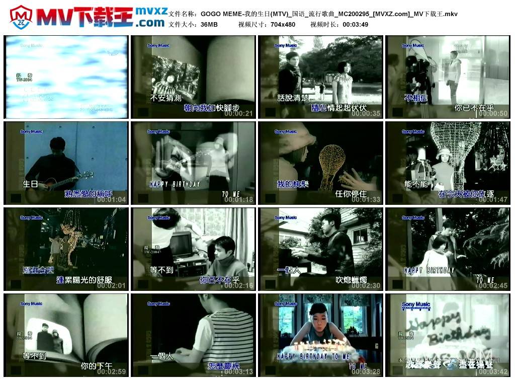 GOGO MEME-我的生日(MTV)_国语_流行歌曲_MC200295
